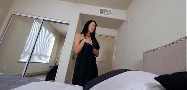  Husband was out of town but MILF stepmom needed a cock